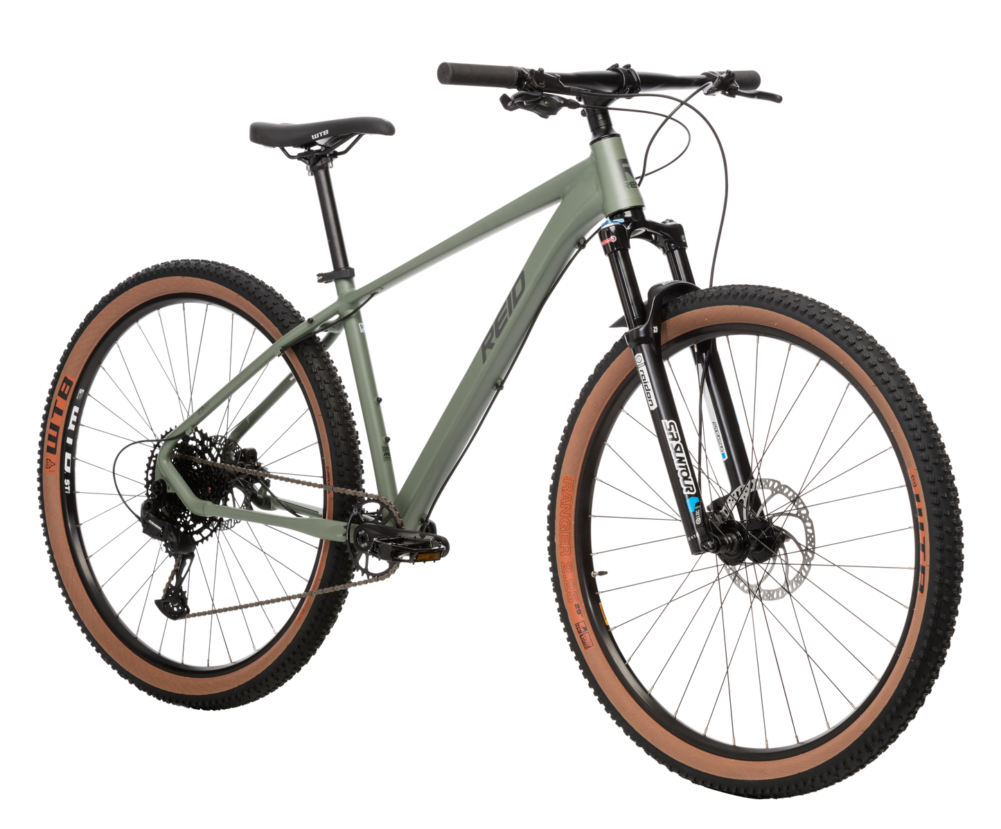 Neon Trail Mountain Bike in Green on front angle from Reid Cycles Australia 