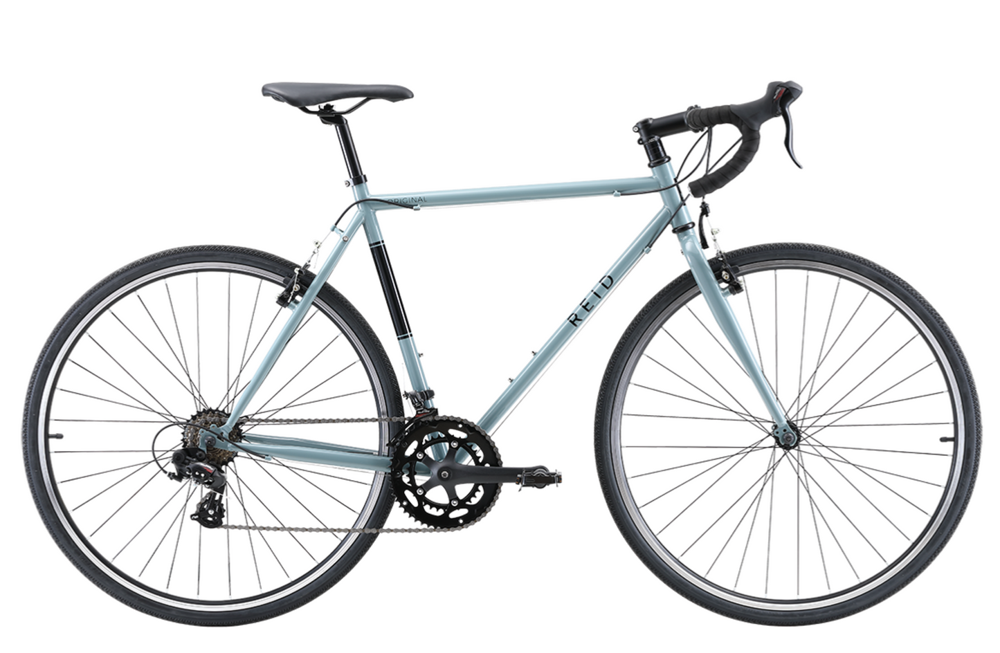 Original Gravel Bike in grey with Shimano 7-speed gearing from Reid Cycles Australia 