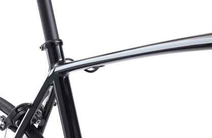 Osprey Flatbar Road Bike in Black showing road bike geometry bike frame from Reid Cycles Australia