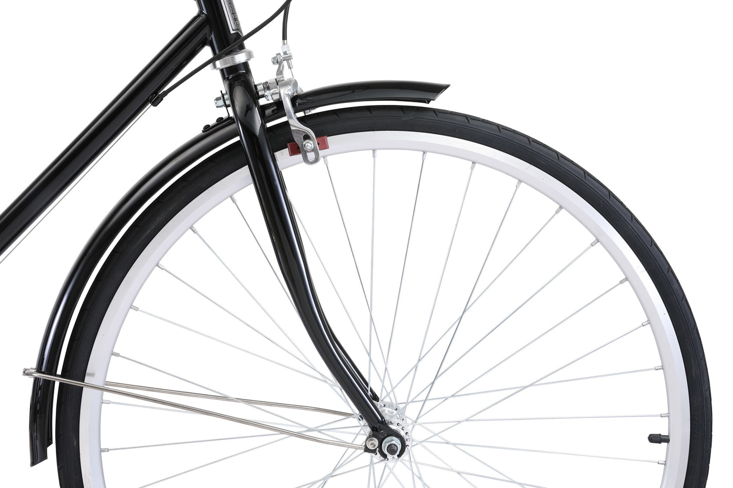 Roadster Vintage Bike in Black front Dual-Pivot Caliper Brake from Reid Cycles Australia