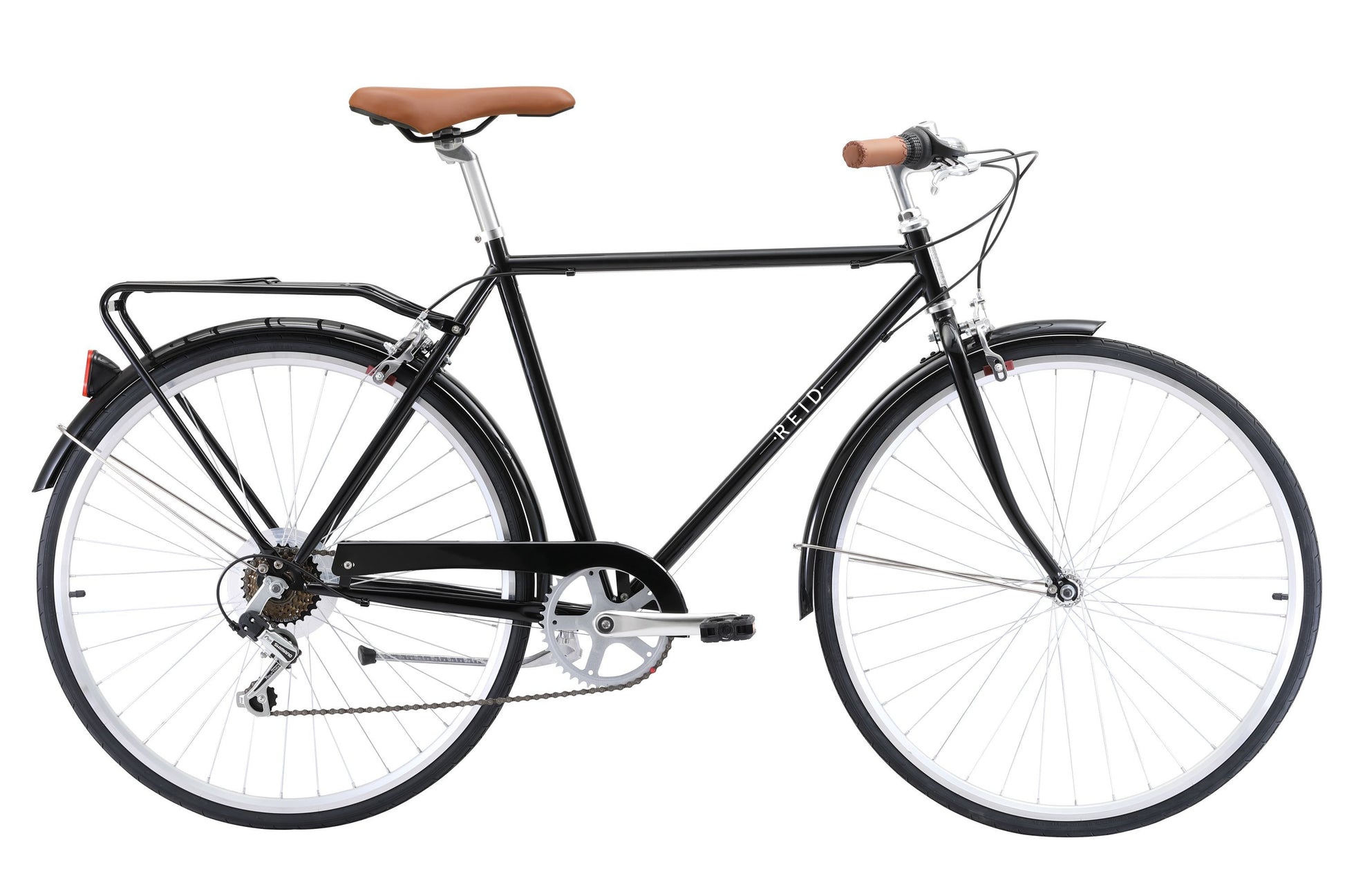 Roadster Vintage Bike in Black with 7-speed Shimano gearing from Reid Cycles Australia