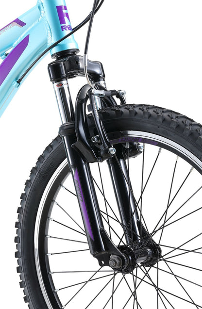Scout 20" Kids Bike in light aqua showing front v-brakes from Reid Cycles Australia 