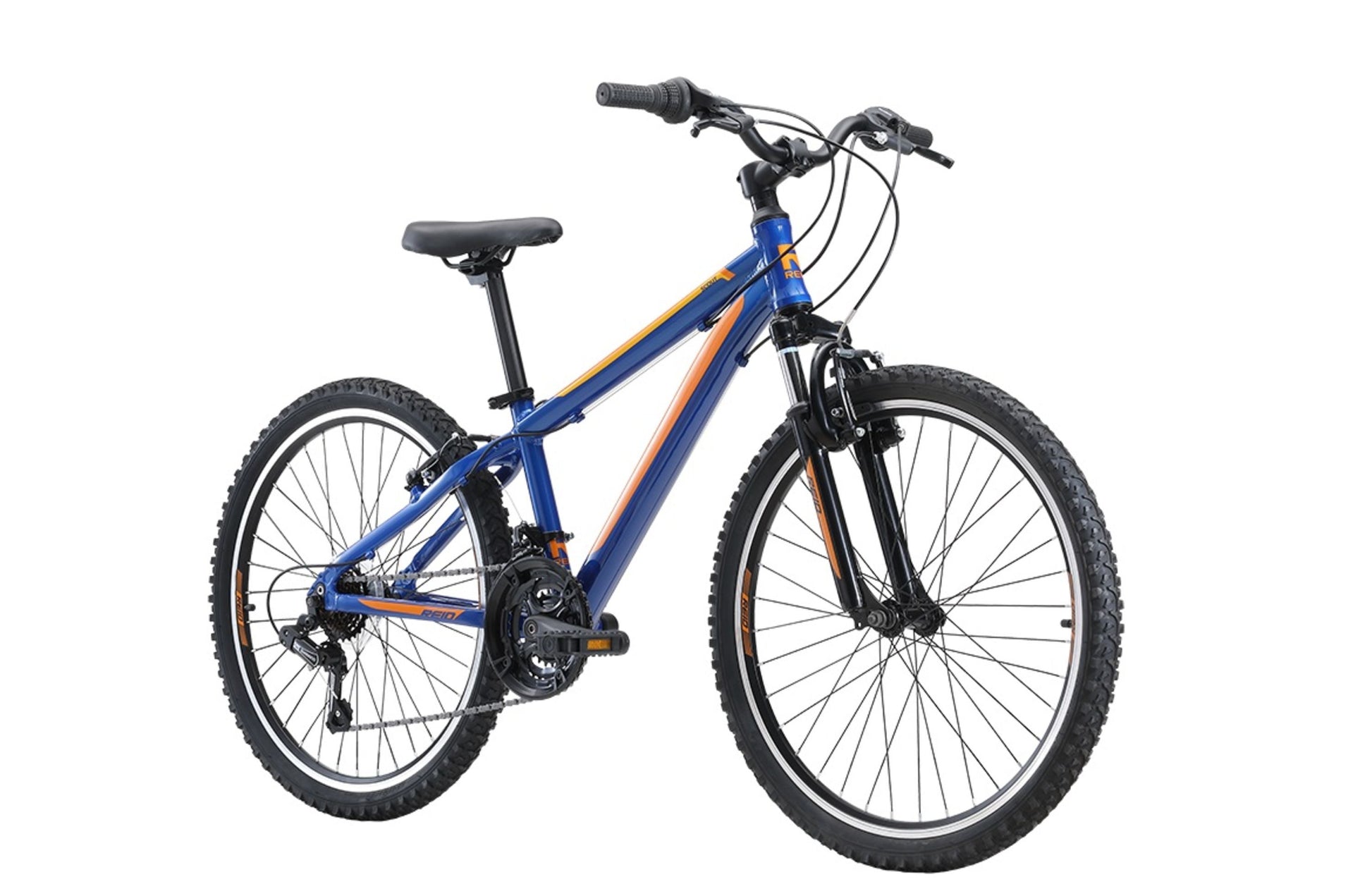 Scout 24" Kids Bike in Blue Orange on front angle from Reid Cycles Australia 