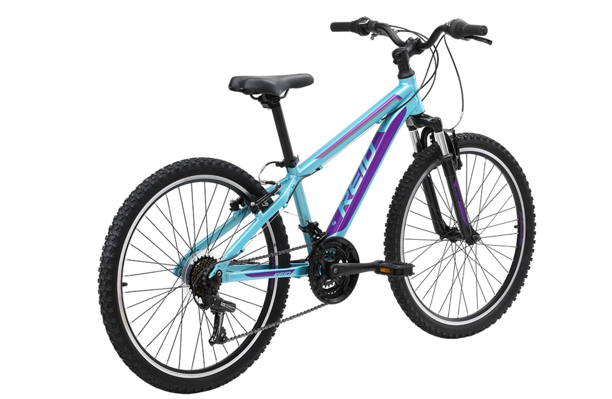 Scout 24" Kids Bike in light aqua on rear angle from Reid Cycles Australia 