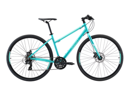 Transit Disc WSD women's commuter bike in green with Shimano 7-speed gearing from Reid Cycles Australia 