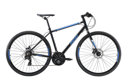 Transit Disc commuter bike in black with Shimano 7-speed gearing from Reid Cycles Australia 