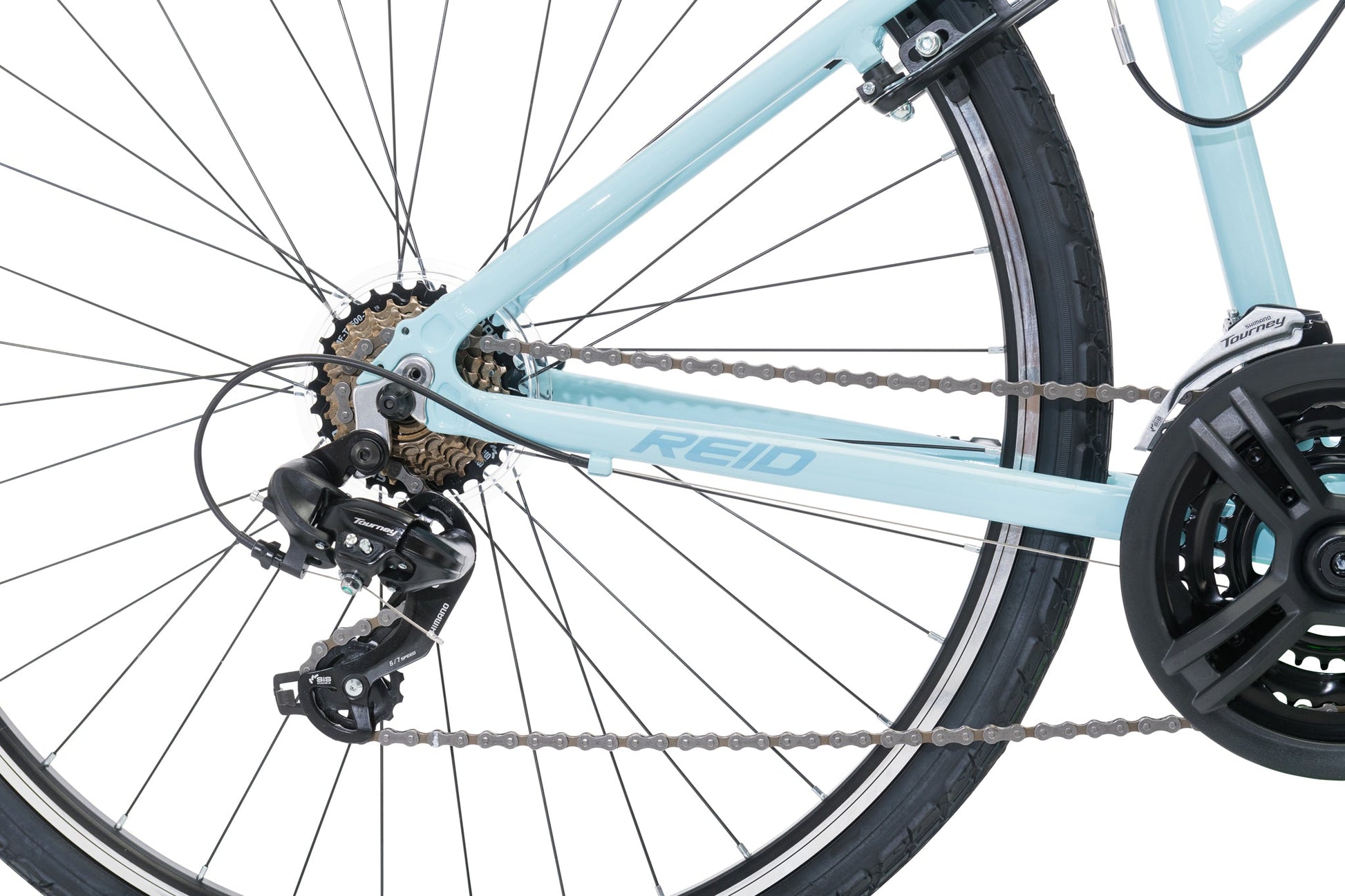 womens hybrid bike blue