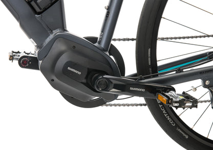 Urban+ Electric Bike in Black showing Shimano steps motor from Reid Cycles Australia 