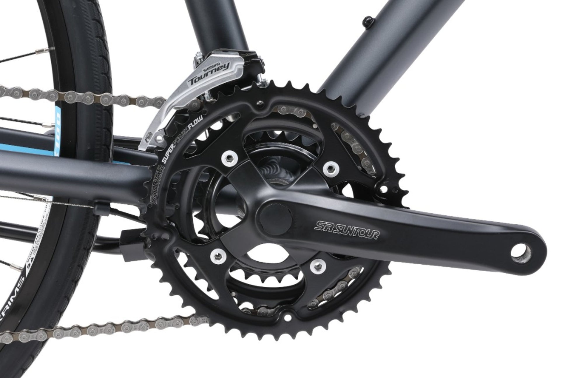 Urban X1 WSD Women's Commuter Bike in black showing drivetrain and pedal from Reid Cycles Australia 