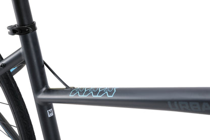 Urban X1 WSD Women's Commuter Bike in black showing hybrid bike frame geometry from Reid Cycles Australia 