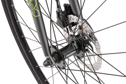 Urban X2.5 Hybrid Bike in charcoal showing hydraulic disc brake from Reid Cycles Australia 