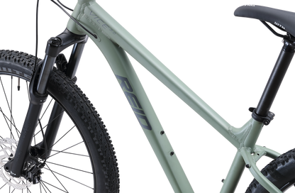 Vice 3.0 Mountain Bike in Green showing MTB bike frame geometry from Reid Cycles Australia