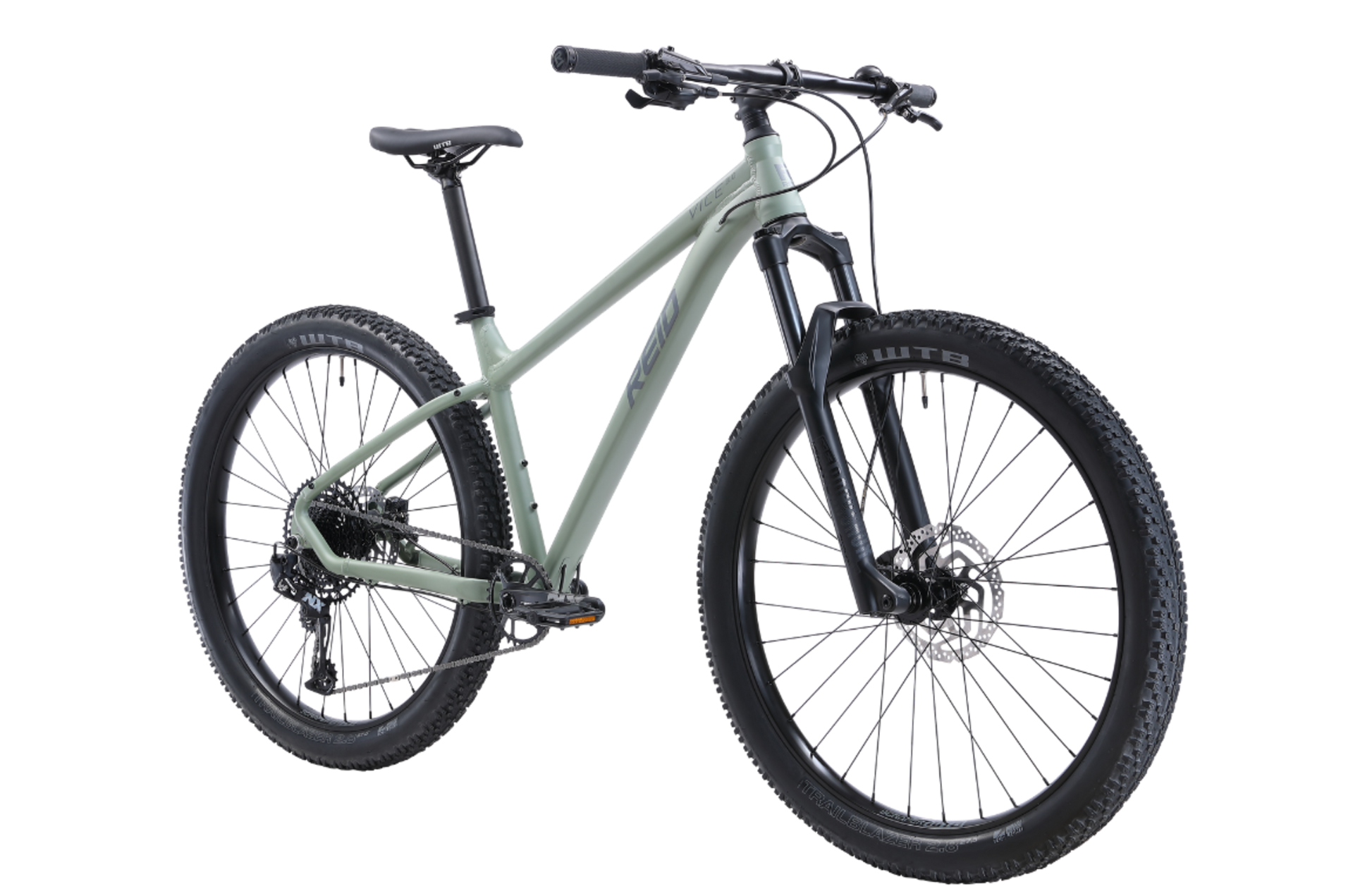 Vice 3.0 Mountain Bike in Green showing Rockshox forks from Reid Cycles Australia 