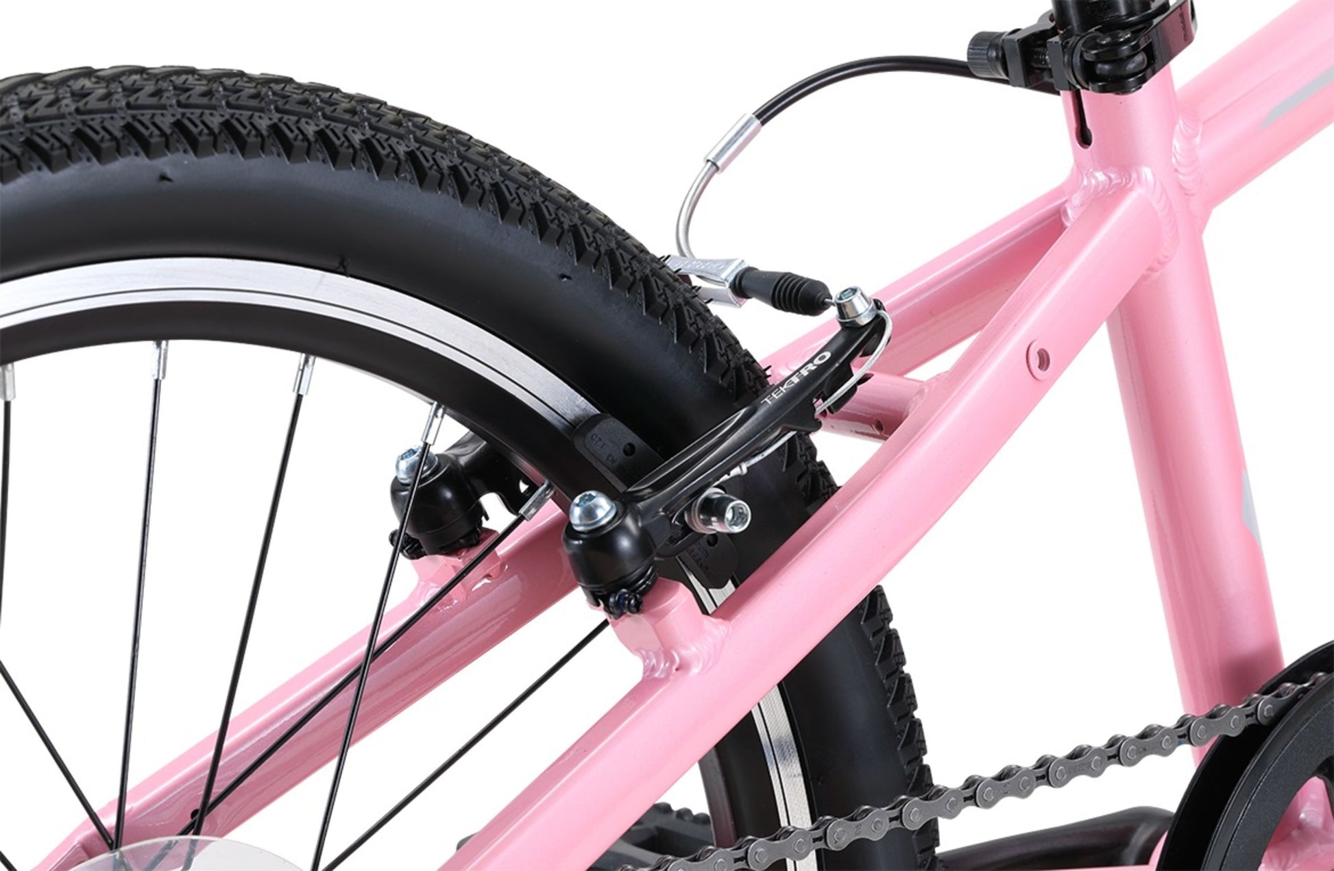 Viper 20" Kids Bike in Pink showing rear v-brakes from Reid Cycles Australia
