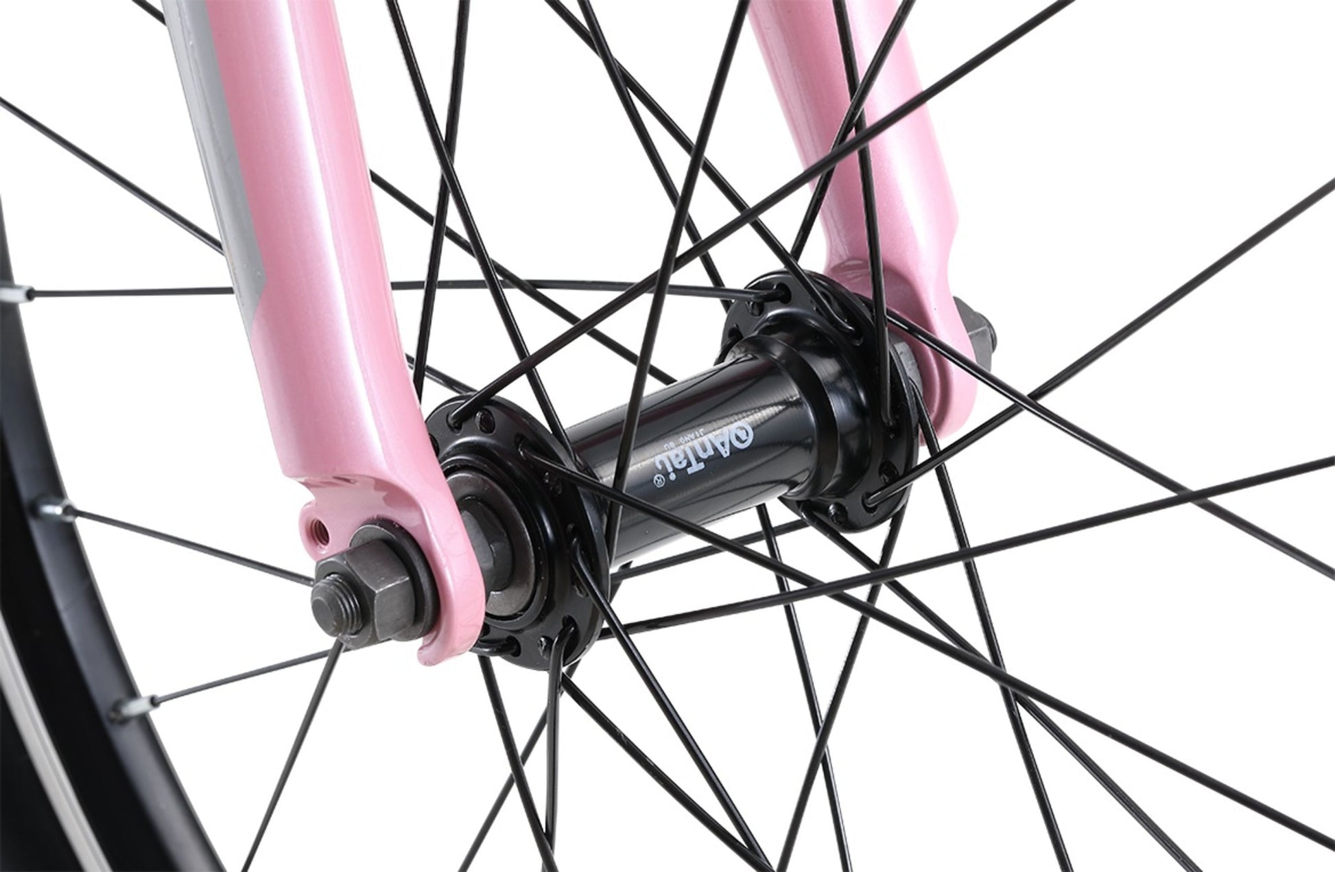 Viper 20" Kids Bike in Pink showing locked front hub from Reid Cycles Austalia
