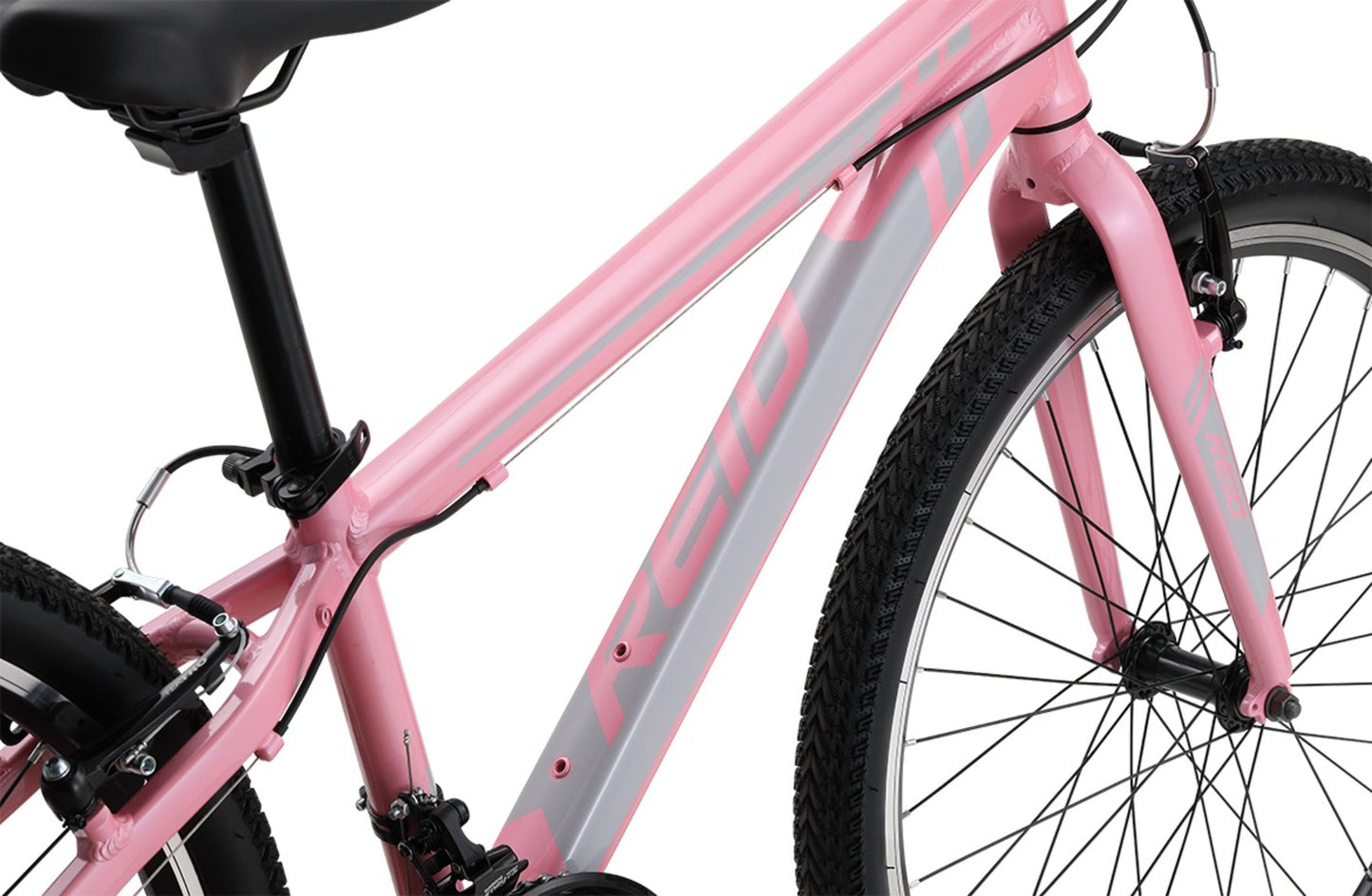 Viper 20" Kids Bike in Pink showing Reid logo on bike frame from Reid Cycles Australia 