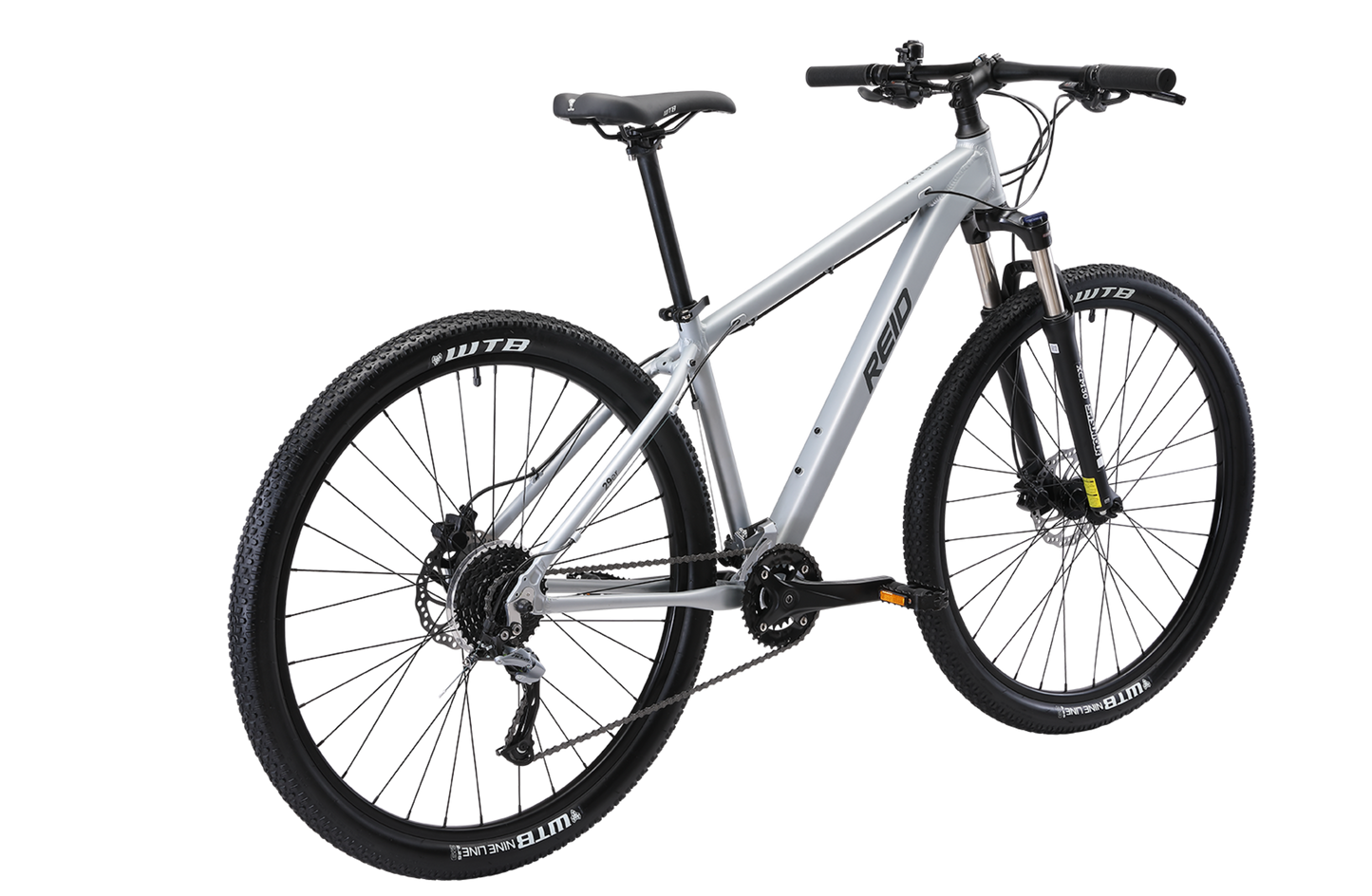 Xenon Trail Mountain Bike in grey on rear angle from Reid Cycles Australia